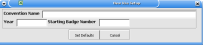 Registration Default Setup 
Form